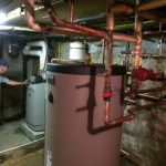 High Efficiency Condensing Boiler with Indirect water heater for space heating and domestic hot water after